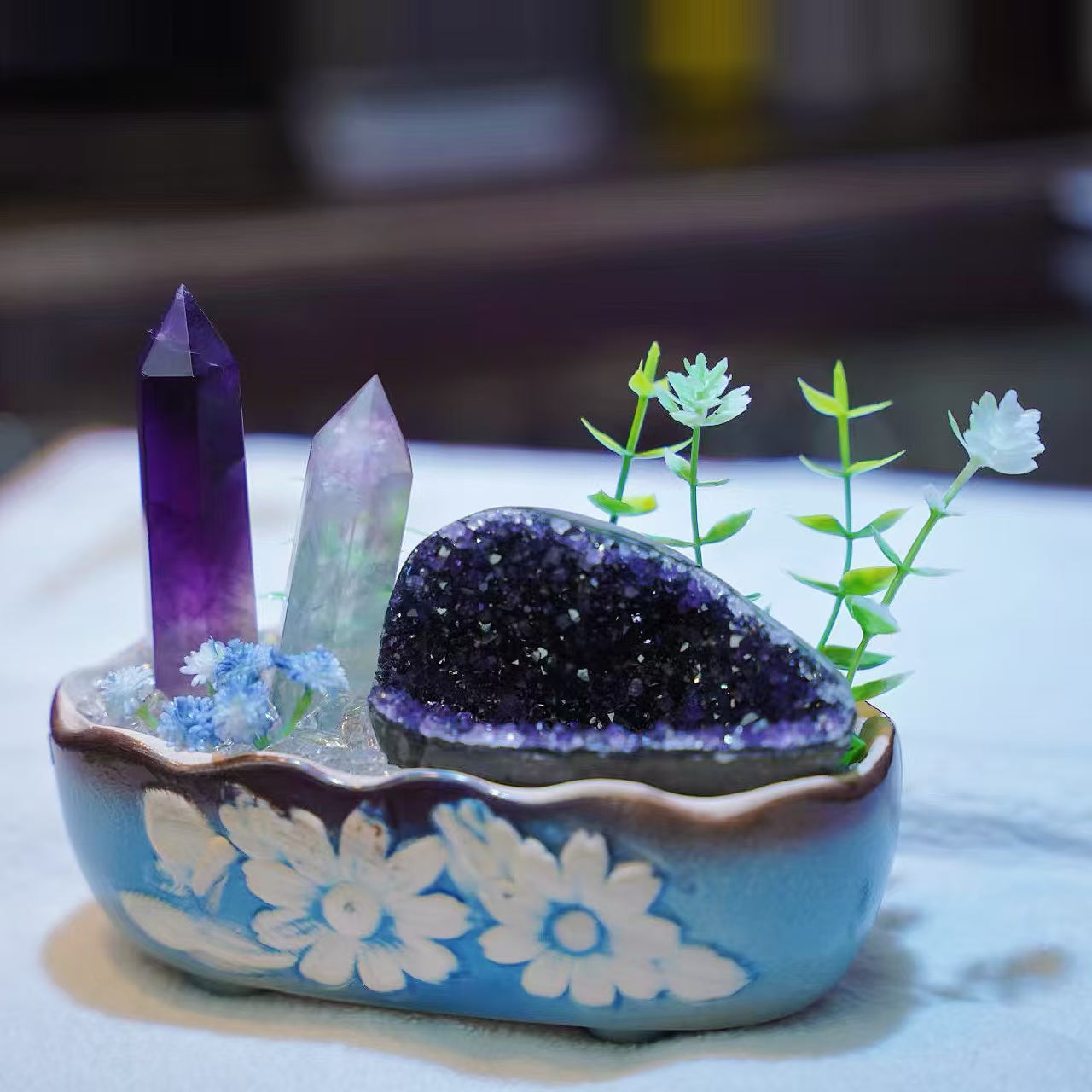 Amethyst Crystal Garden Healing Feng Shui Decor