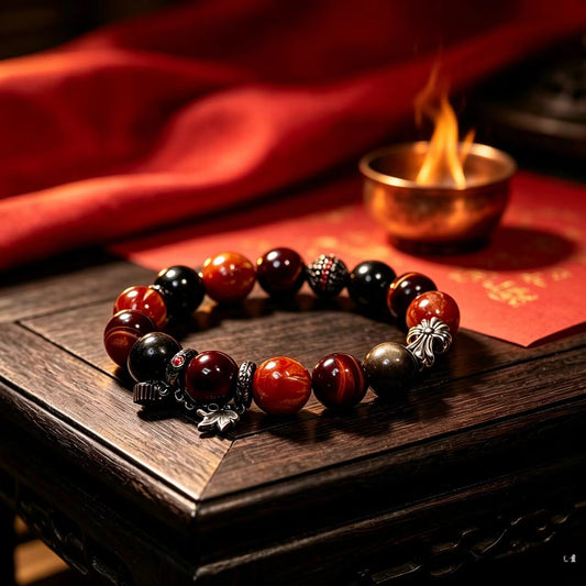 Fire Element Lucky Bracelet with Red Tiger Eye