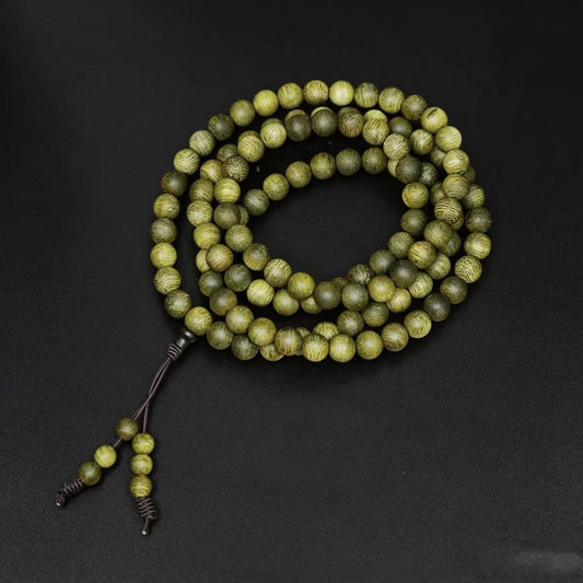 Green Sandalwood Mala Bracelet